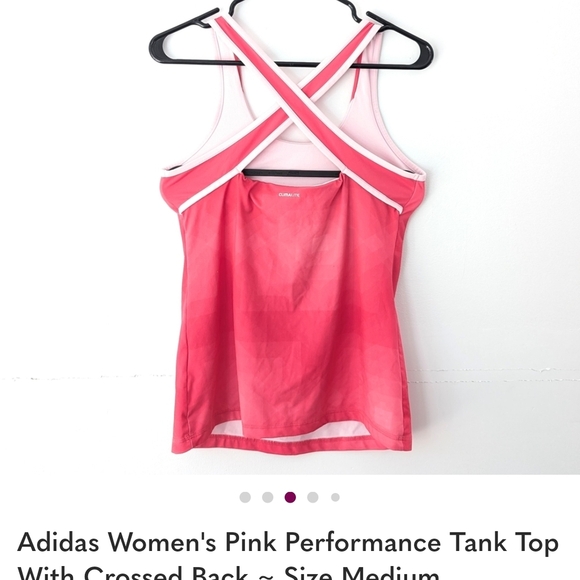 Bundle Of 3 Pink Athletic Tank Tops In Size medium - Nike + Adidas + Lolë - Picture 2 of 10